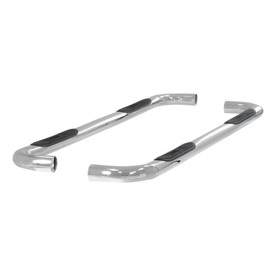 ARIES 204013-2 3-Inch Round Polished Stainless Steel Nerf Bars, No-Drill, Fits Select Chevrolet Silverado, GMC Sierra 1500, 2500, 3500 HD
