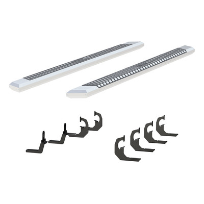 ARIES 2555046 AdvantEDGE Chrome Aluminum 91-Inch Truck Running Boards, Select Chevrolet Silverado, GMC Sierra 2500, 3500 HD