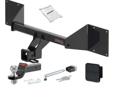 23 - 24 Audi Q4 e-tron Without factory receiver 2in. CURT Trailer Hitch + Ball Mount + Cover + Lock Kit HWA64