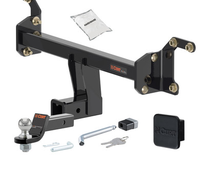 22 - 25 BMW iX 2in. CURT Trailer Hitch + Ball Mount + Cover + Lock Kit HWA158