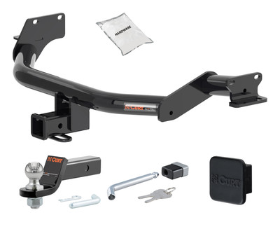20 - 24 KIA Telluride 2in. CURT Trailer Hitch + Ball Mount + Cover + Lock Kit HWA1645