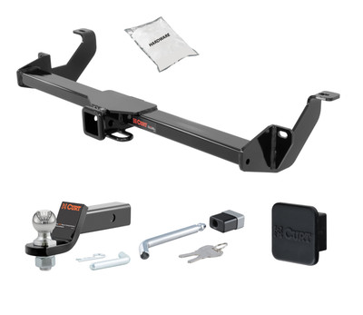 16 - 18 Buick Envision 2in. CURT Trailer Hitch + Ball Mount + Cover + Lock Kit HWA194
