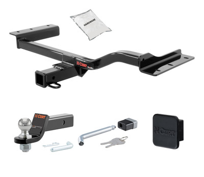 16 - 20 Lexus RX450h Excluding F Sport 2in. CURT Trailer Hitch + Ball Mount + Cover + Lock Kit HWA1710