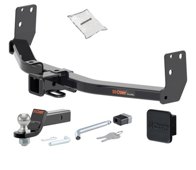 10 - 16 Cadillac SRX 2in. CURT Trailer Hitch + Ball Mount + Cover + Lock Kit HWA241