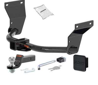 19 - 24 Acura RDX  2in. CURT Trailer Hitch + Ball Mount + Cover + Lock Kit HWA12