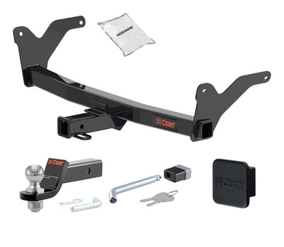24 - 24 Lexus TX550h+ 2in. CURT Trailer Hitch + Ball Mount + Cover + Lock Kit HWA1718
