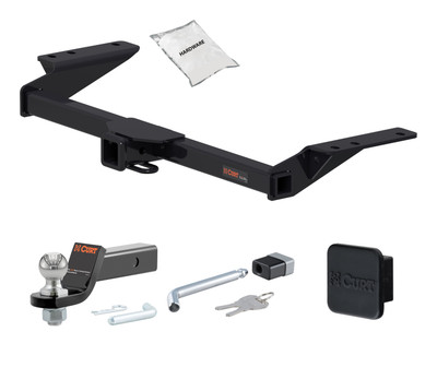 19 - 24 Chevrolet Blazer Excluding Premier 2in. CURT Trailer Hitch + Ball Mount + Cover + Lock Kit HWA258