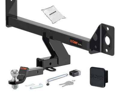 21 - 22 Mercedes-Benz GLC300 Excluding factory receiver 2in. CURT Trailer Hitch + Ball Mount + Cover + Lock Kit HWA1886