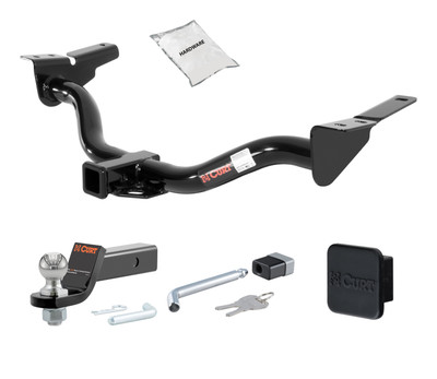 01 - 04 Mazda Tribute Without factory 1-1/4" receiver hitch 2in. CURT Trailer Hitch + Ball Mount + Cover + Lock Kit HWA1826