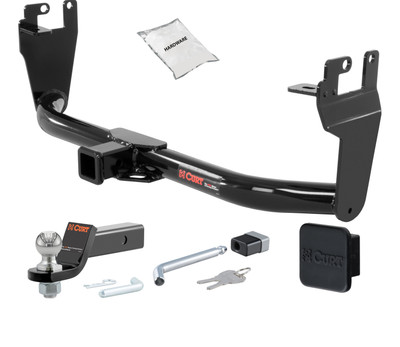15 - 23 JEEP Renegade 2in. CURT Trailer Hitch + Ball Mount + Cover + Lock Kit HWA1572