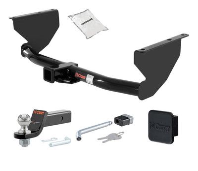 99 - 04 JEEP Grand Cherokee 2in. CURT Trailer Hitch + Ball Mount + Cover + Lock Kit HWA1558