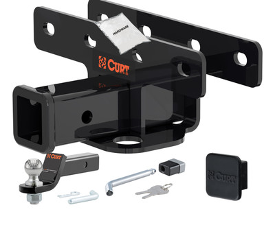 20 - 24 JEEP Wrangler JL, diesel 2in. CURT Trailer Hitch + Ball Mount + Cover + Lock Kit HWA1575