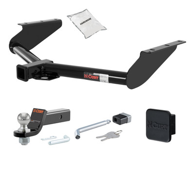 08 - 12 JEEP Liberty 2in. CURT Trailer Hitch + Ball Mount + Cover + Lock Kit HWA1565