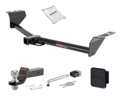 15 - 21 KIA Sedona 2in. CURT Trailer Hitch + Ball Mount + Cover + Lock Kit HWA1614