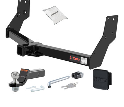 96 - 04 Nissan Pathfinder 2in. CURT Trailer Hitch + Ball Mount + Cover + Lock Kit HWA2047