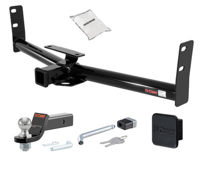 05 - 17 Chevrolet Equinox 2in. CURT Trailer Hitch + Ball Mount + Cover + Lock Kit HWA341