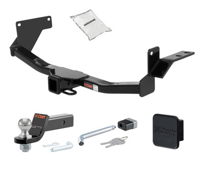 04 - 05 Mitsubishi Endeavor 2in. CURT Trailer Hitch + Ball Mount + Cover + Lock Kit HWA1974