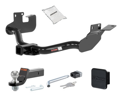 05 - 11 Mercury Mariner With factory 1-1/4" receiver hitch 2in. CURT Trailer Hitch + Ball Mount + Cover + Lock Kit HWA1934