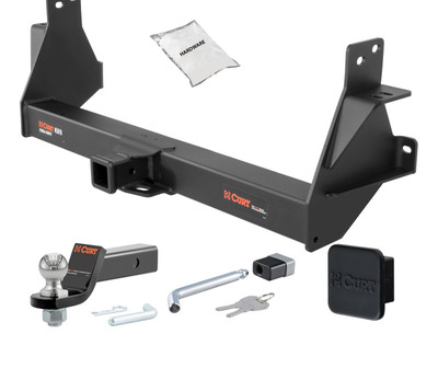 16 - 24 Nissan Titan XD 2in. CURT Trailer Hitch + Ball Mount + Cover + Lock Kit HWA2080