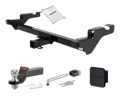 78 - 96 Chevrolet G-Series Van 2in. CURT Trailer Hitch + Ball Mount + Cover + Lock Kit HWA357