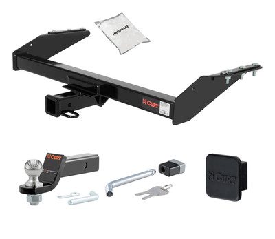 00 - 04 Nissan   2-door, short bed 2in. CURT Trailer Hitch + Ball Mount + Cover + Lock Kit HWA2018