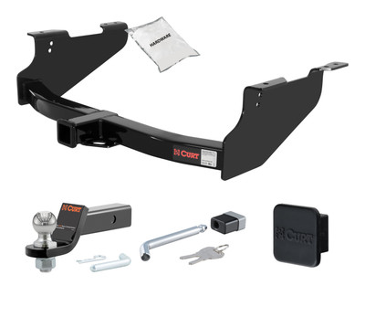 11 - 24 RAM 3500 8' bed, excluding factory receiver 2in. CURT Trailer Hitch + Ball Mount + Cover + Lock Kit HWA2198