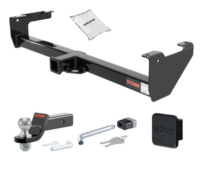 87 - 95 Nissan Pathfinder 2in. CURT Trailer Hitch + Ball Mount + Cover + Lock Kit HWA2050