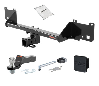 15 - 22 RAM ProMaster City 2in. CURT Trailer Hitch + Ball Mount + Cover + Lock Kit HWA2164