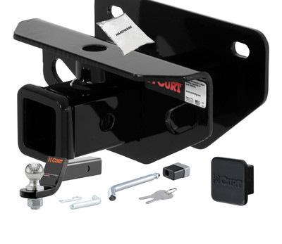 11 - 18 RAM 1500 Excluding factory receiver 2in. CURT Trailer Hitch + Ball Mount + Cover + Lock Kit HWA2167