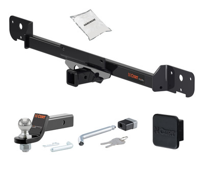 14 - 21 RAM ProMaster 1500 2in. CURT Trailer Hitch + Ball Mount + Cover + Lock Kit HWA2156