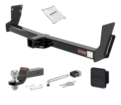 95 - 04 Oldmobile Bravada 2in. CURT Trailer Hitch + Ball Mount + Cover + Lock Kit HWA2099