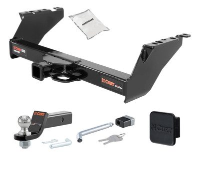 68 - 02 Dodge Ram 2500 Excluding roll pan bumper 2in. CURT Trailer Hitch + Ball Mount + Cover + Lock Kit HWA736