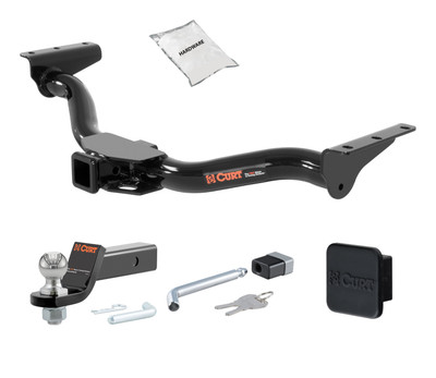 00 - 04 Oldmobile OLDSMOBILE 2in. CURT Trailer Hitch + Ball Mount + Cover + Lock Kit HWA2093