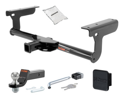 21 - 24 Volvo XC90 Excluding plug-in hybrid 2in. CURT Trailer Hitch + Ball Mount + Cover + Lock Kit HWA2563