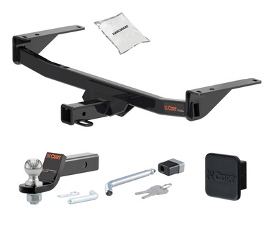 20 - 24 Volkswagen Atlas Cross Sport 2in. CURT Trailer Hitch + Ball Mount + Cover + Lock Kit HWA2466
