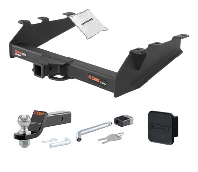 94 - 02 Dodge Ram 3500  With factory bumper 2in. CURT Trailer Hitch + Ball Mount + Cover + Lock Kit HWA749