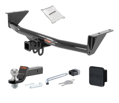 15 - 22 GMC Canyon 2in. CURT Trailer Hitch + Ball Mount + Cover + Lock Kit HWA1068