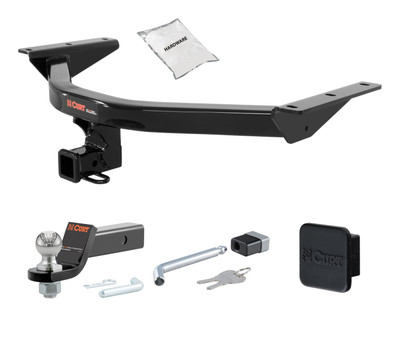 16 - 22 HONDA Pilot 2in. CURT Trailer Hitch + Ball Mount + Cover + Lock Kit HWA1381