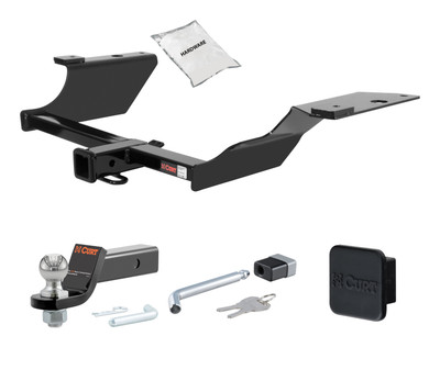 97 - 01 HONDA CR-V 2in. CURT Trailer Hitch + Ball Mount + Cover + Lock Kit HWA1358