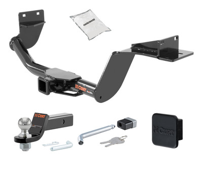 19 - 20 Hyundai Santa Fe 2in. CURT Trailer Hitch + Ball Mount + Cover + Lock Kit HWA1438