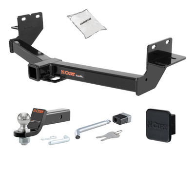 13 - 18 Hyundai Santa Fe 2in. CURT Trailer Hitch + Ball Mount + Cover + Lock Kit HWA1439