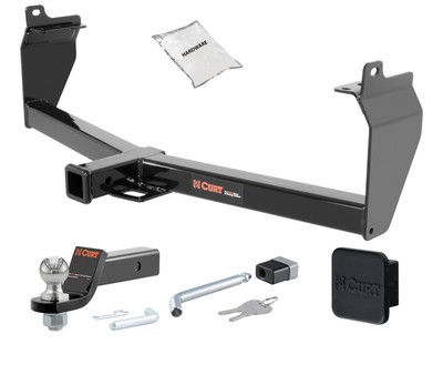 14 - 19 JEEP Cherokee 2in. CURT Trailer Hitch + Ball Mount + Cover + Lock Kit HWA1531