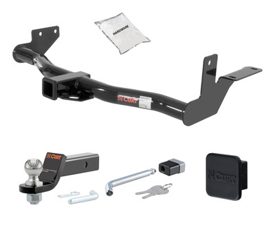 01 - 03 ISUZU Rodeo Sport With under-vehicle spare 2in. CURT Trailer Hitch + Ball Mount + Cover + Lock Kit HWA1520