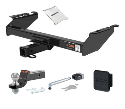 78 - 96 Ford Bronco 2in. CURT Trailer Hitch + Ball Mount + Cover + Lock Kit HWA787