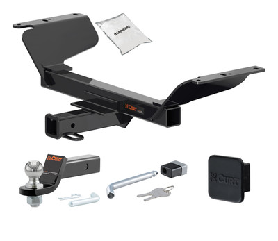 18 - 24 GMC Terrain Excluding diesel 2in. CURT Trailer Hitch + Ball Mount + Cover + Lock Kit HWA1303
