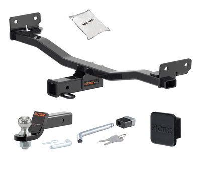22 - 24 Hyundai Tucson 2in. CURT Trailer Hitch + Ball Mount + Cover + Lock Kit HWA1455