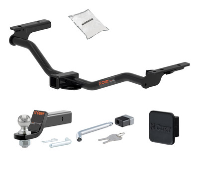 13 - 19 Ford Police Interceptor Utility 2in. CURT Trailer Hitch + Ball Mount + Cover + Lock Kit HWA973