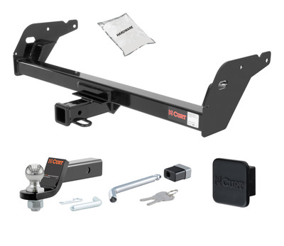 95 - 04 Toyota Tacoma 2in. CURT Trailer Hitch + Ball Mount + Cover + Lock Kit HWA2448