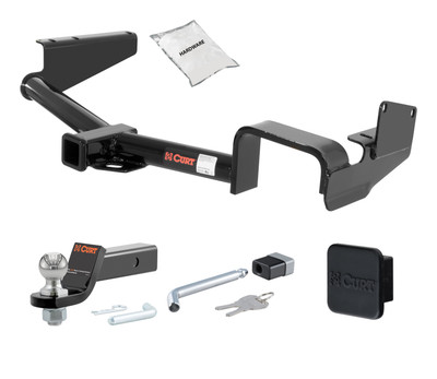08 - 13 Toyota Highlander 2in. CURT Trailer Hitch + Ball Mount + Cover + Lock Kit HWA2394