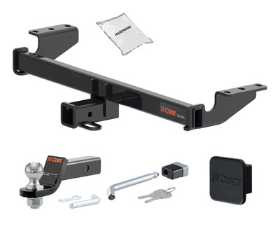 21 - 24 Ford Bronco Sport 2in. CURT Trailer Hitch + Ball Mount + Cover + Lock Kit HWA789